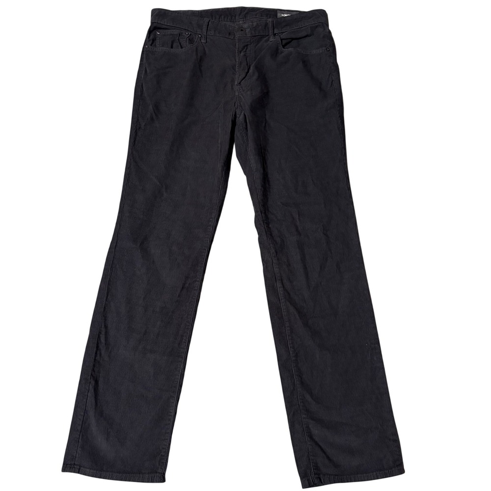 Bonobos Corduroy Pants Mens 34x32 Black Straight Leg French Corduroy 19182-GYK72